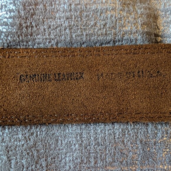 Sterling silver, copper, brass "Lola of the Night" Buckle & Leather Belt - Picture 5 of 14